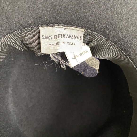 Sak\'s Fifth Avenue Black Porkpie Hat main image 4